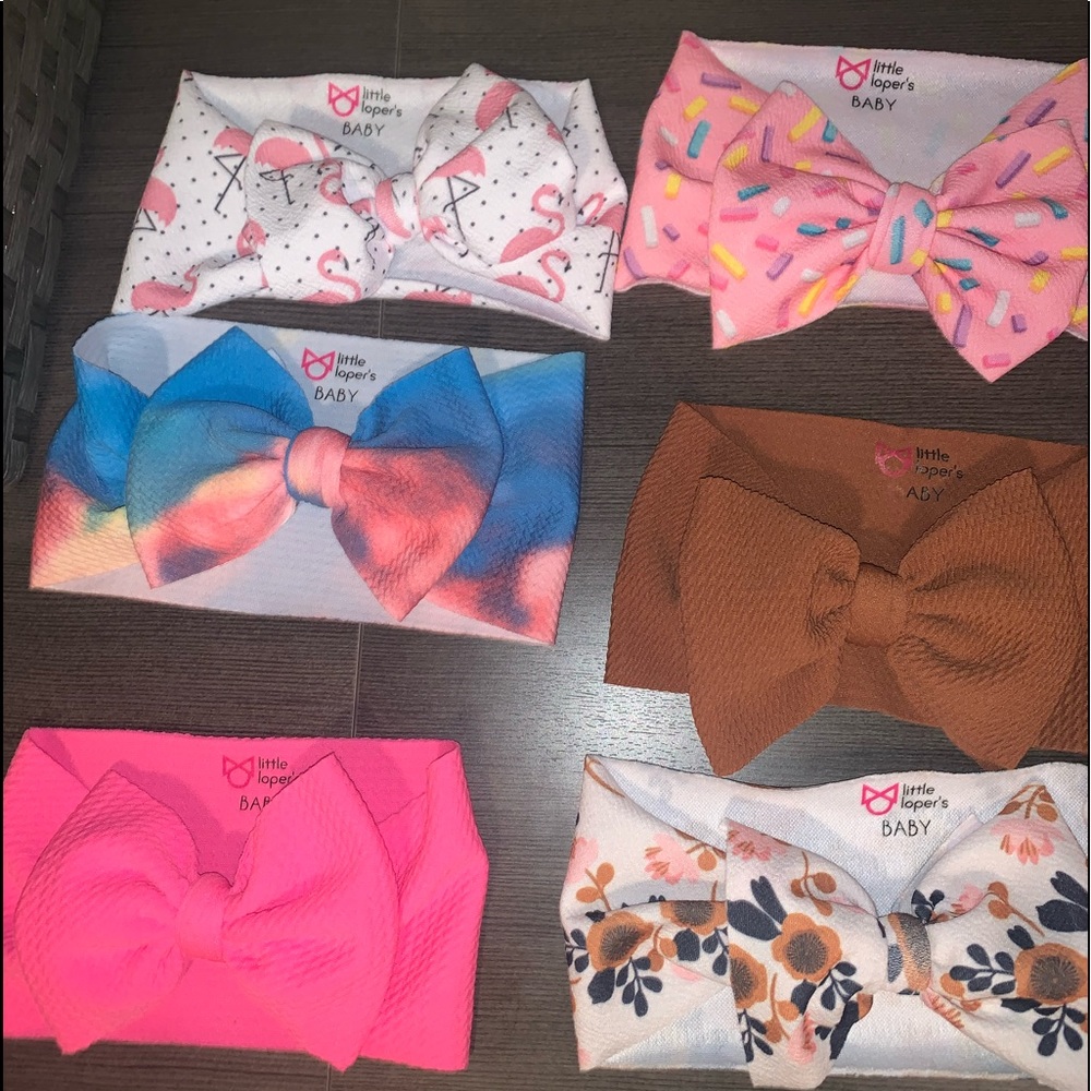 Little Lopers Baby Bow lot of 6